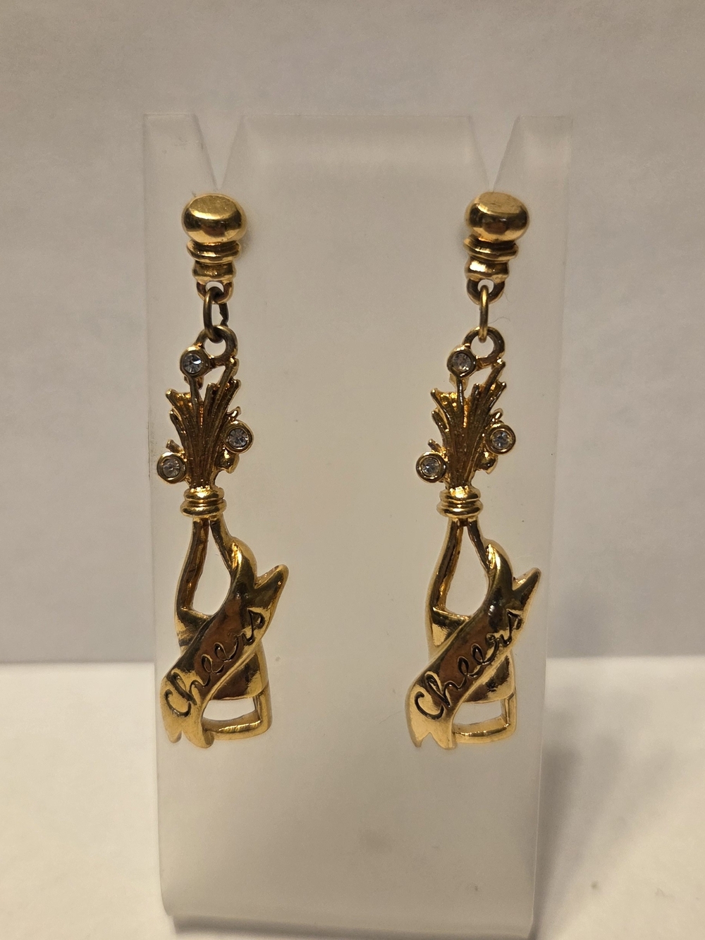 Vintage Avon New Year's 'Cheers' Dangle Earrings